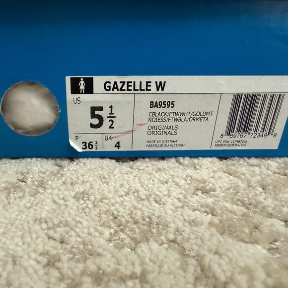 Adidas Gazelle W Black Suede Size US 5.5 UK 4 - Picture 10 of 11